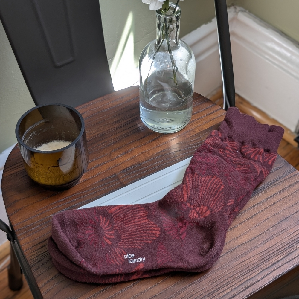 Nice Laundry Burgundy Socks